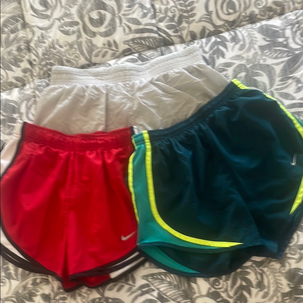 Nike Athletic Shorts - Red, Teal, and Gray